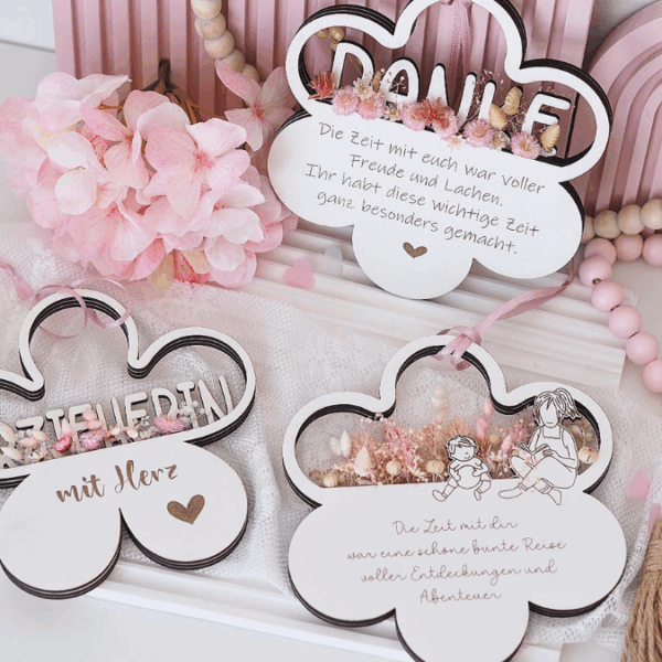 6 Designs Blumen zum Aufhängen und füllen mit Blumen oder Geld Hochzeit Muttertag Freundschaft Mama Oma Danke SVG Laserdatei Lasercut – Bild 19