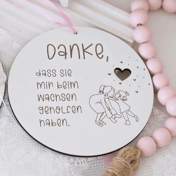 SVG Laserdatei 6 Designs Schilder Holzscheiben Geschenkidee Abschied Kindergarten Erzieherin Kindergartenabschied Danke Kita Kiga SVG Datei – Bild 20