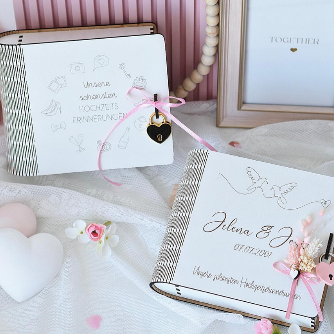 3mm 4mm SVG Laserdatei Geschenk zur Hochzeit Fotobuch 2.0 Holzbuch Fotoalbum Box für Fotos aufbewahrung Retrorahmen Vintage rahmen Hochzeitsalbum SVG Datei – Bild 3