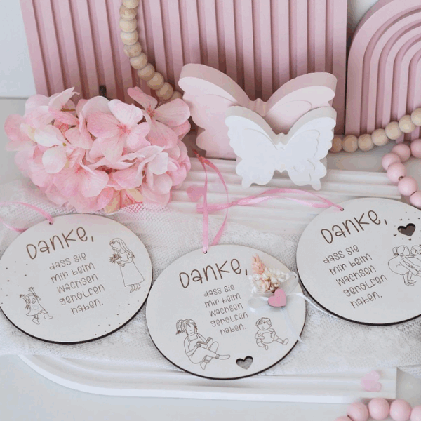 SVG Laserdatei 6 Designs Schilder Holzscheiben Geschenkidee Abschied Kindergarten Erzieherin Kindergartenabschied Danke Kita Kiga SVG Datei – Bild 17