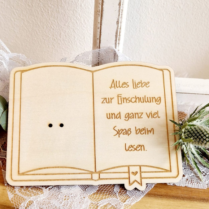 SVG Laserdatei Schulkind Einschulung 7 Designs + Gravuren Halter für Lesezeichen und Kleinigkeiten Schulstart Lesen Gescheinkidee SVG Datei – Bild 22