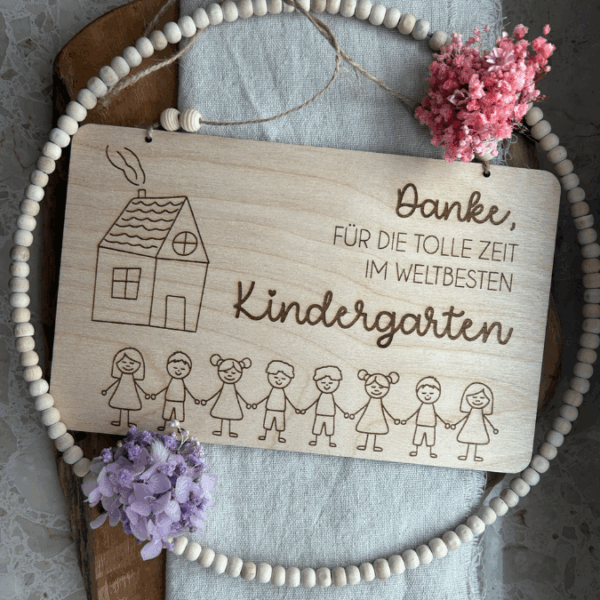 SVG Laserdatei 2er Set Schilder Holzscheiben Geschenkidee Abschied Kindergarten Kindergartenabschied Danke Kita Kiga SVG Datei – Bild 7