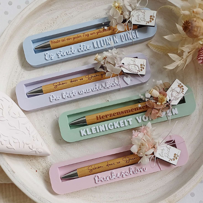 STL 3D Druck Datei 8 Designs Halter für Stifte Verpackung für Kugelschreiber Box Kleinigkeit Mitbringsel 3D-Druck Datei