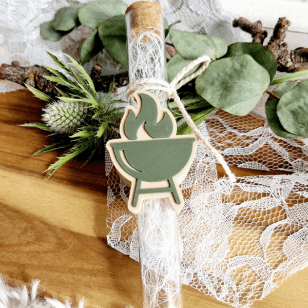 STL 3D Druck Datei 7 Designs in 3 Größen Grillen Sommer Bier Fleisch Aufschieber Wunscherfüller für Reagenzglas Geldgeschenk 3D-Druck Datei – Bild 8