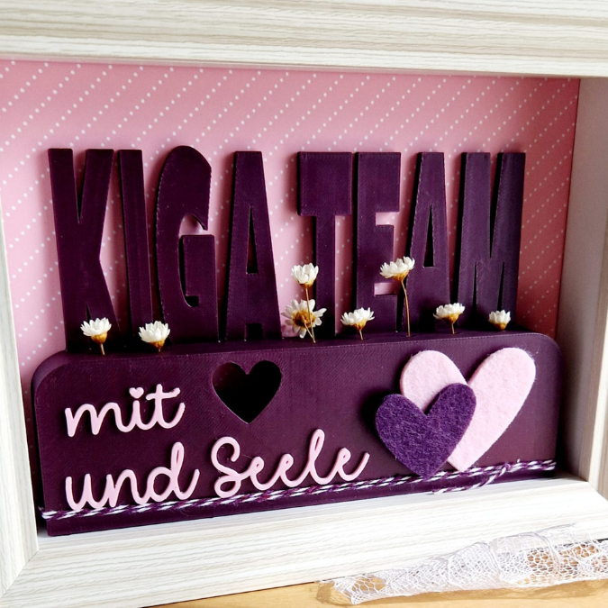 STL 3D Druck Datei Kindergartenabschied Danke Kindergarten Kiga Kita Aufsteller mit öffnung für Blumen Floral 3D-Druck Datei – Bild 13
