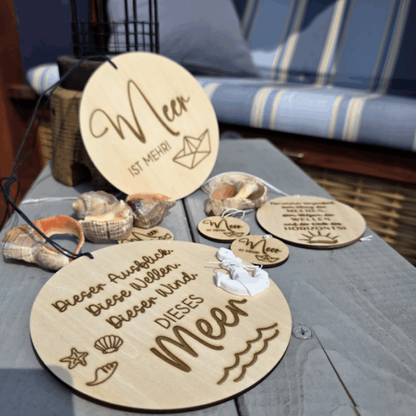 SVG Datei 3 Designs Holzscheiben Meer Maritim Laserdatei – Bild 4
