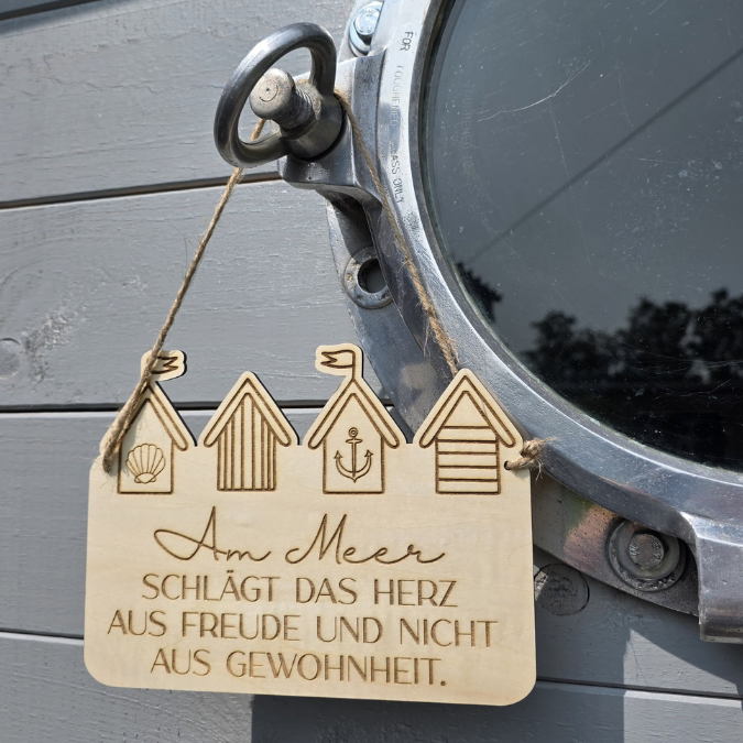 SVG Datei 3 Designs Schilder Holzscheiben Meer Maritim Laserdatei Urlaub Strand Nordsee Ostsee Strandkorb – Bild 13