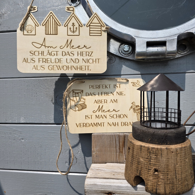 SVG Datei 3 Designs Schilder Holzscheiben Meer Maritim Laserdatei Urlaub Strand Nordsee Ostsee Strandkorb – Bild 14