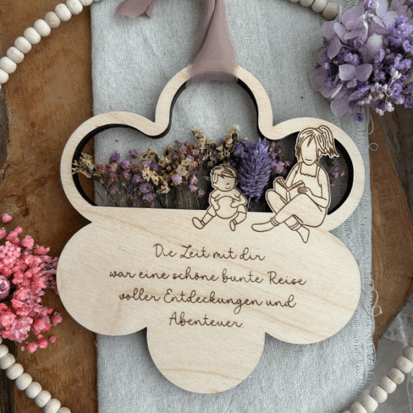 6 Designs Blumen zum Aufhängen und füllen mit Blumen oder Geld Hochzeit Muttertag Freundschaft Mama Oma Danke SVG Laserdatei Lasercut – Bild 21