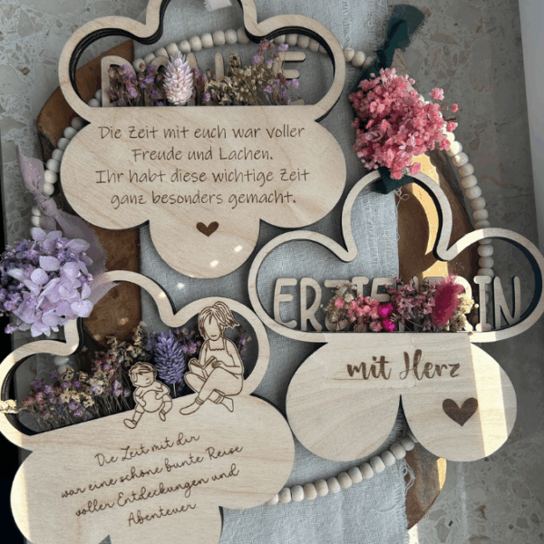 6 Designs Blumen zum Aufhängen und füllen mit Blumen oder Geld Hochzeit Muttertag Freundschaft Mama Oma Danke SVG Laserdatei Lasercut – Bild 22