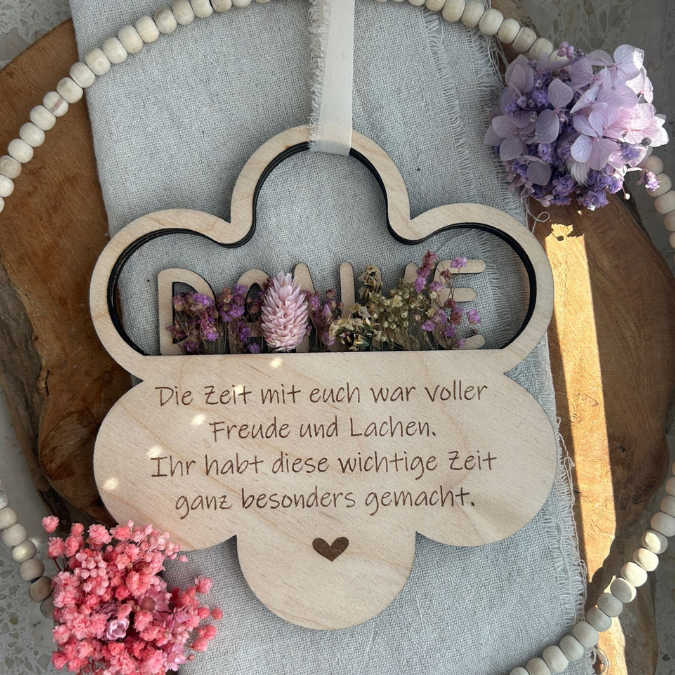 6 Designs Blumen zum Aufhängen und füllen mit Blumen oder Geld Kindergartenabschier Erzieherin KiTa Erzieherin Danke SVG Laserdatei Lasercut – Bild 23