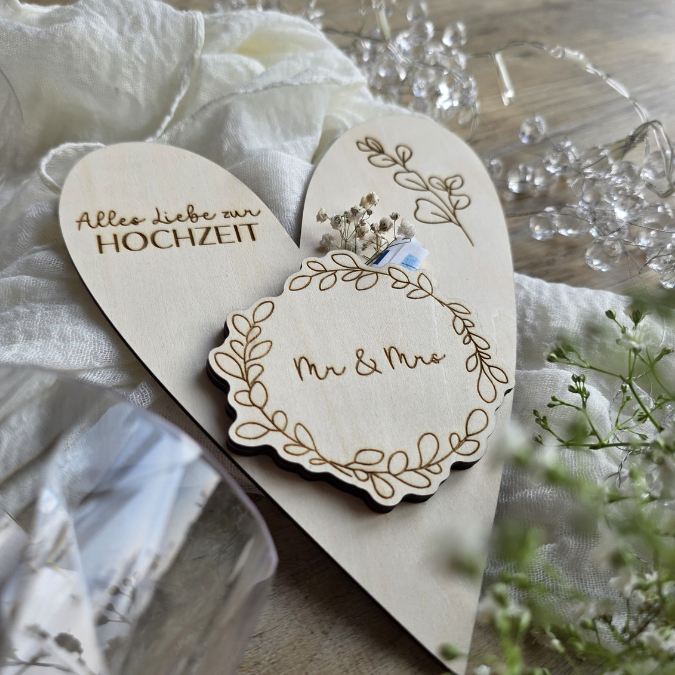SVG Laserdatei Karten zur Hochzeit zum füllen mit Blumen oder Geld Postkarten Grußkarten SVG Datei Hochzeitsgeschenk Ehe Braut – Bild 12