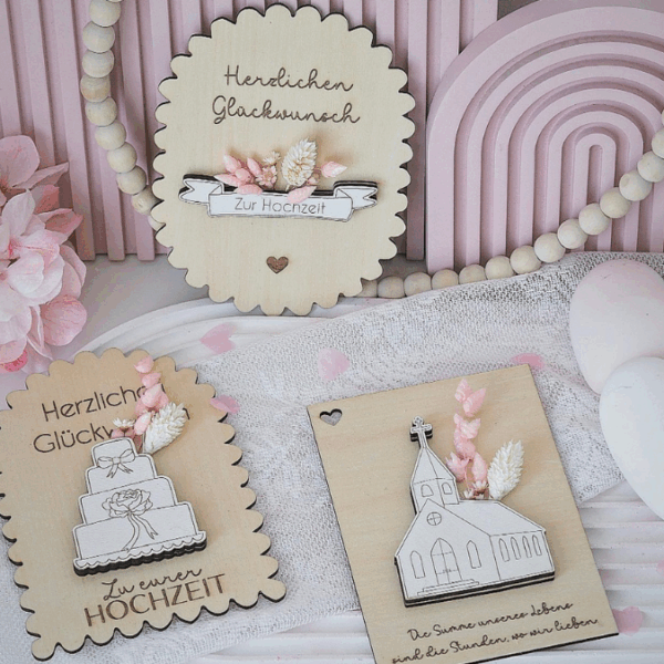 SVG Laserdatei Karten zur Hochzeit zum füllen mit Blumen oder Geld Postkarten Grußkarten SVG Datei Hochzeitsgeschenk Ehe Braut – Bild 6