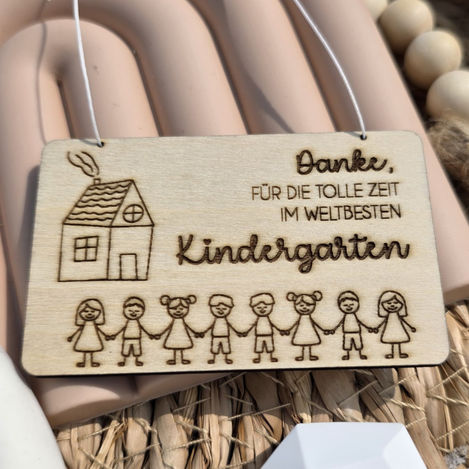SVG Laserdatei 2er Set Schilder Holzscheiben Geschenkidee Abschied Kindergarten Kindergartenabschied Danke Kita Kiga SVG Datei – Bild 4