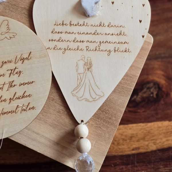 SVG Laserdatei 4 Designs Holzscheiben Herz Hochzeitsgeschenk Geschenkscheibe Geldgeschenk Sonnenfänger Hochzeit Ehe SVG Datei – Bild 16