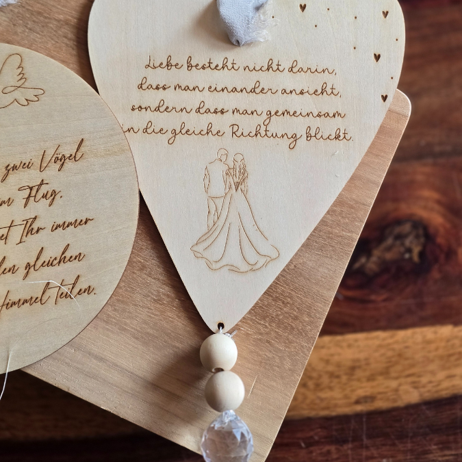 SVG Laserdatei 4 Designs Holzscheiben Herz Hochzeitsgeschenk Geschenkscheibe Geldgeschenk Sonnenfänger Hochzeit Ehe SVG Datei – Bild 16