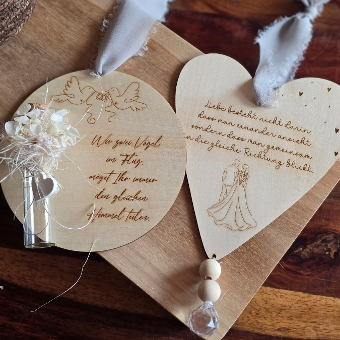 SVG Laserdatei 4 Designs Holzscheiben Herz Hochzeitsgeschenk Geschenkscheibe Geldgeschenk Sonnenfänger Hochzeit Ehe SVG Datei – Bild 18