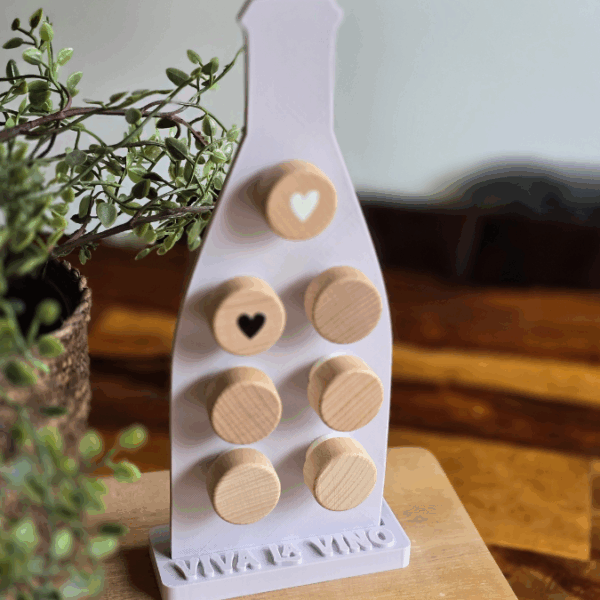 STL 3D Druck Datei in 2 Designs Weinkorken Ständer Korken Halter Weinflasche und Weinglas Vino Wein 3D-Druck Datei – Bild 2