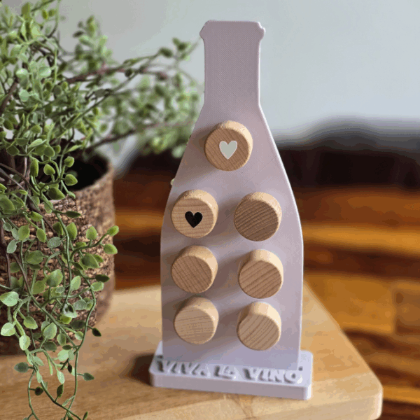 STL 3D Druck Datei in 2 Designs Weinkorken Ständer Korken Halter Weinflasche und Weinglas Vino Wein 3D-Druck Datei – Bild 3