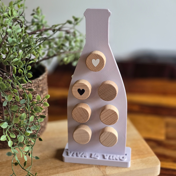 STL 3D Druck Datei in 2 Designs Weinkorken Ständer Korken Halter Weinflasche und Weinglas Vino Wein 3D-Druck Datei – Bild 5
