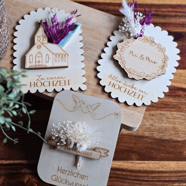 SVG Laserdatei Karten zur Hochzeit zum füllen mit Blumen oder Geld Postkarten Grußkarten SVG Datei Hochzeitsgeschenk Ehe Braut – Bild 7