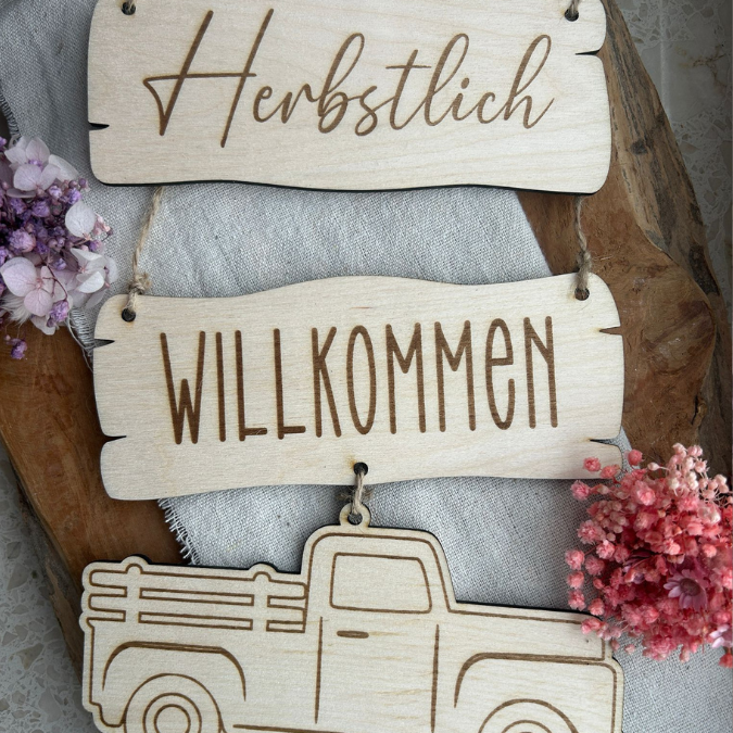 SVG Datei Herbst Truck Herbstdeko Türdeko Wanddeko Kürbisse Laserdatei Herbstzauber Herbstliebe Herbstvibes – Bild 12