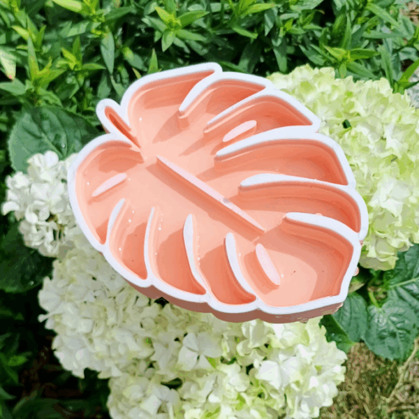STL 3D Druck Datei Insektentränke Monstera Blatt für 8mm & 10mm Stäbe Bienentränke Schmetterlingtränke Garten Blumentopf Bambu Sommer – Bild 14