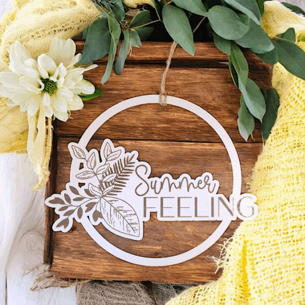 SVG Laserdatei Kranz 2er Set Kränze Summer Feeling Geschenkidee SVG Datei – Bild 12