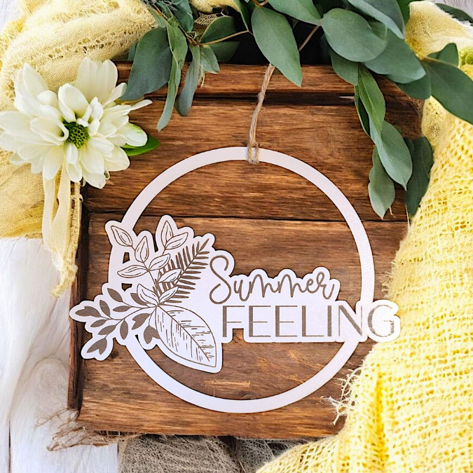 SVG Laserdatei Kranz 2er Set Kränze Summer Feeling Geschenkidee SVG Datei – Bild 12