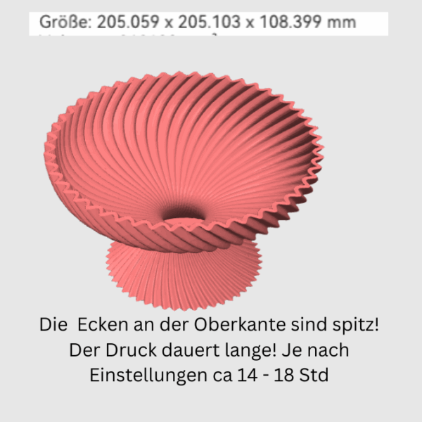 STL 3D Druck Datei für Bambu Studio Schale Dekoschale Dekoteller mit Rillen 3D-Druck Datei – Bild 2