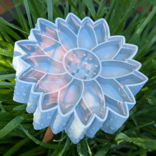 STL 3D Druck Datei Insektentränke Blume in 2 Größen jeweils für 8mm und 10mm Stäbe Bienentränke Schmetterlingtränke Garten Beet Blumentopf 3D-Druck Datei – Bild 7
