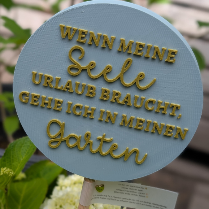 STL 3D Druck Datei Gartenstecker 2er Set Gartenliebe Beetstecker Pflanzenstecker für 8mm & 10mm Stäbe – Bild 3