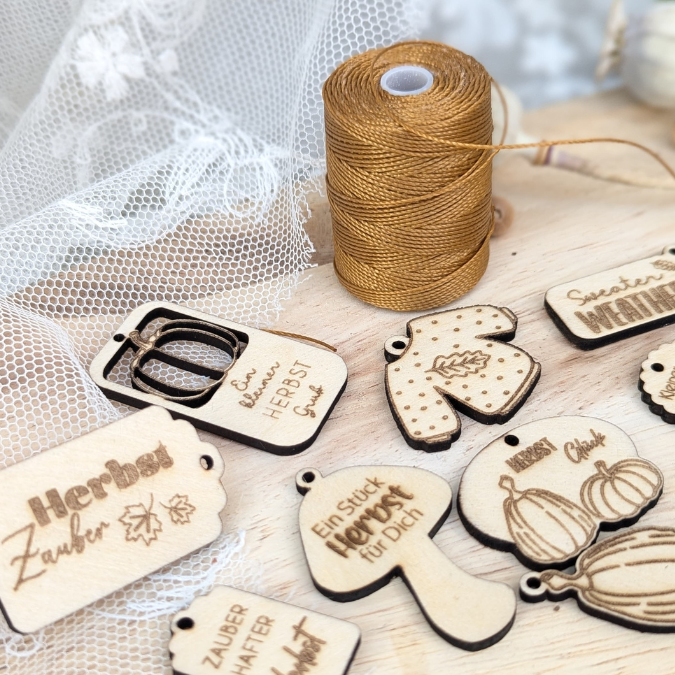 SVG Laserdatei Geschenkanhänger Herbst Kürbis Pilz Sweater weather Etiketten Tags SVG-Datei – Bild 20