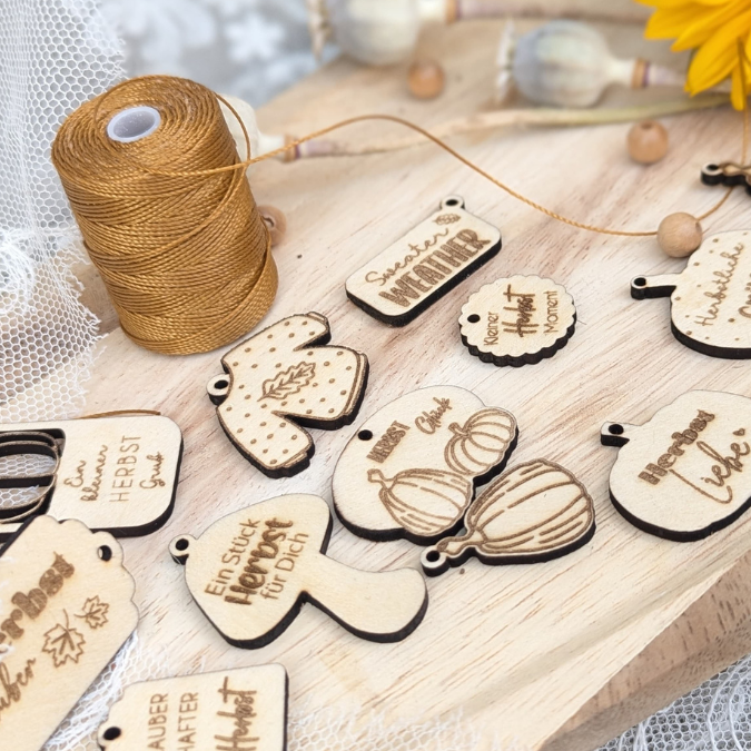 SVG Laserdatei Geschenkanhänger Herbst Kürbis Pilz Sweater weather Etiketten Tags SVG-Datei – Bild 4