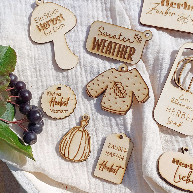 SVG Laserdatei Geschenkanhänger Herbst Kürbis Pilz Sweater weather Etiketten Tags SVG-Datei – Bild 14