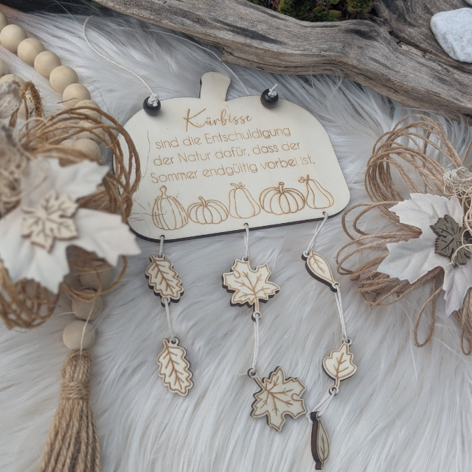 SVG Datei Herbst Deko Türdeko Wanddeko Kürbisse ink Anhänger Blätter Laserdatei Herbstzauber Herbstliebe Herbstvibes – Bild 3