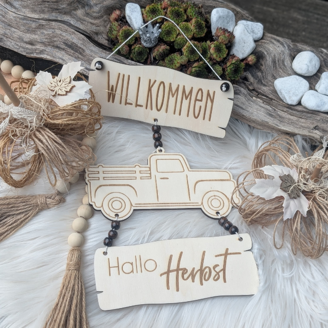 SVG Datei Herbst Truck Herbstdeko Türdeko Wanddeko Kürbisse Laserdatei Herbstzauber Herbstliebe Herbstvibes – Bild 13