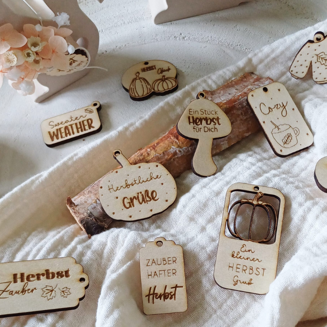 SVG Laserdatei Geschenkanhänger Herbst Kürbis Pilz Sweater weather Etiketten Tags SVG-Datei – Bild 22