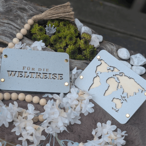 SVG Laserdatei Urlaub Reise Flitterwochen Hochzeit Geldgeschenk Verpackung für Geld 6 Designs Gutscheinkarten SVG-Datei – Bild 11