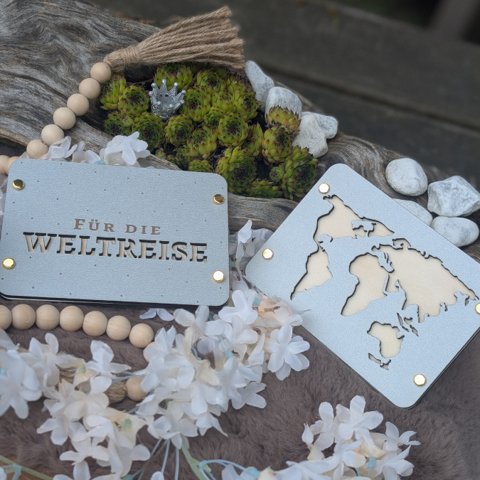SVG Laserdatei Urlaub Reise Flitterwochen Hochzeit Geldgeschenk Verpackung für Geld 6 Designs Gutscheinkarten SVG-Datei – Bild 12
