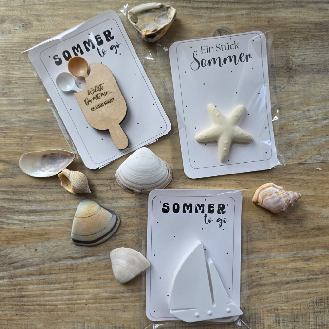 PRINT DRUCKVORLAGE PDF Verpackung Kleinigkeiten Geschenkkarte 2Designs "Sommer to go" in der Tüte Printable zum ausdrucken – Bild 4