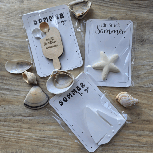 PRINT DRUCKVORLAGE PDF Verpackung Kleinigkeiten Geschenkkarte 2Designs "Sommer to go" in der Tüte Printable zum ausdrucken – Bild 3