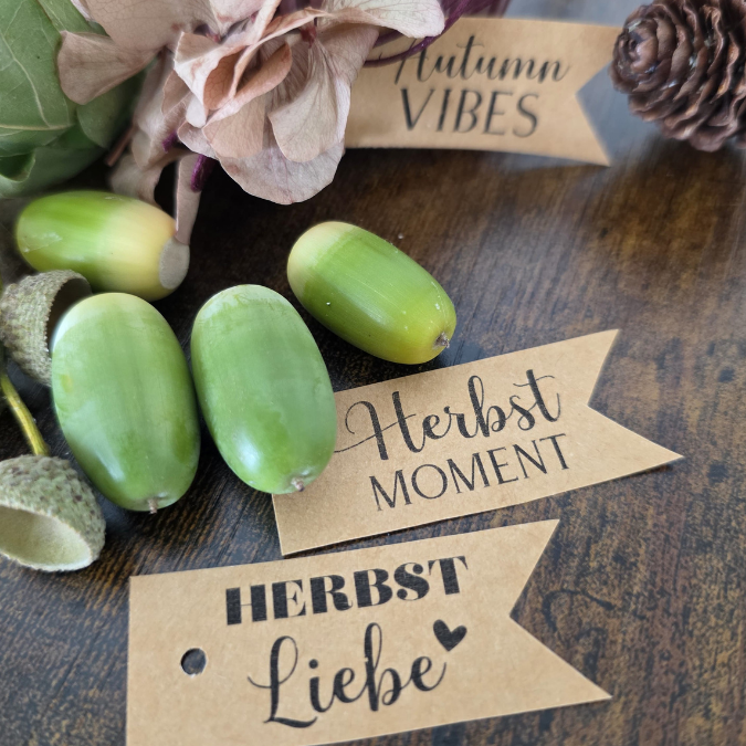 PRINT Druckvorlage PDF Geschenkanhänger 3 Designs Herbst Tags Etiketten A4 Printable PDF Datei zum selber drucken – Bild 5