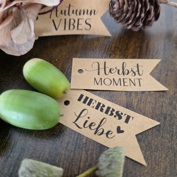 PRINT Druckvorlage PDF Geschenkanhänger 3 Designs Herbst Tags Etiketten A4 Printable PDF Datei zum selber drucken – Bild 6