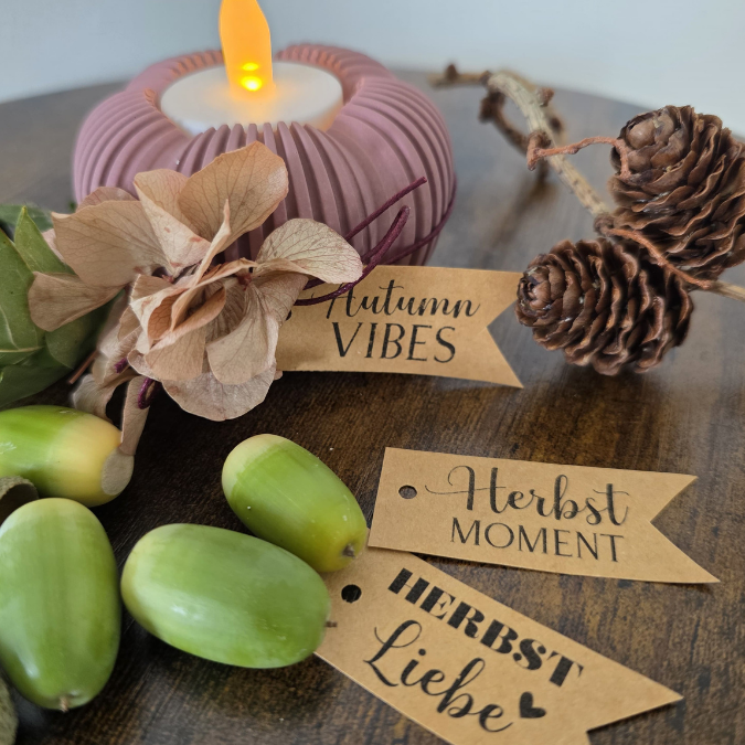 PRINT Druckvorlage PDF Geschenkanhänger 3 Designs Herbst Tags Etiketten A4 Printable PDF Datei zum selber drucken – Bild 2