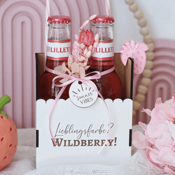 SVG Laserdatei 3 mm & 4mm Geschenkbox für 2 kleine Lillet Aperol Flaschen Flaschenbox Summermoments Little Things Spritztour SVG Datei – Bild 13