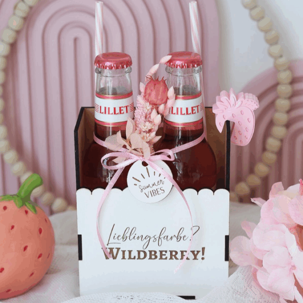 SVG Laserdatei 3 mm & 4mm Geschenkbox für 2 kleine Lillet Aperol Flaschen Flaschenbox Summermoments Little Things Spritztour SVG Datei – Bild 4