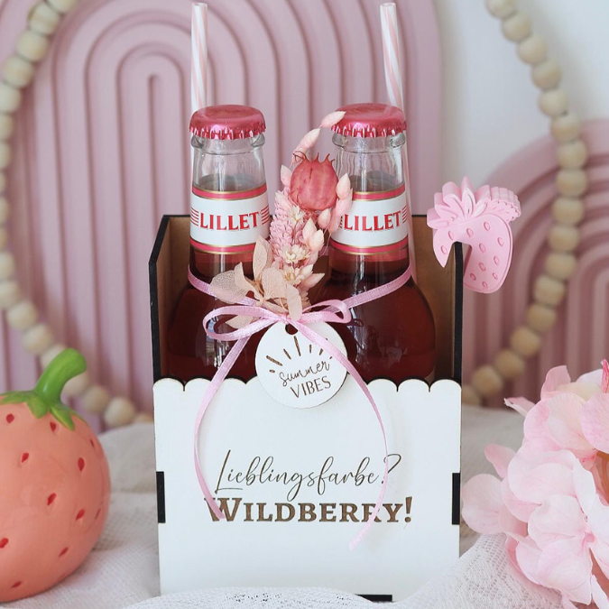 SVG Laserdatei 3 mm & 4mm Geschenkbox für 2 kleine Lillet Aperol Flaschen Flaschenbox Summermoments Little Things Spritztour SVG Datei – Bild 4