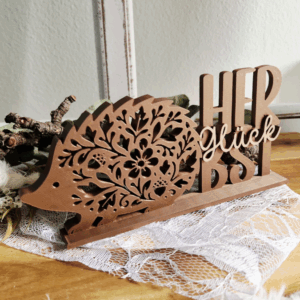 STL 3D Druck Datei Herbst Igel Herbstglück Herbstdeko Floral Herbstblumen Aufsteller Geschenkidee