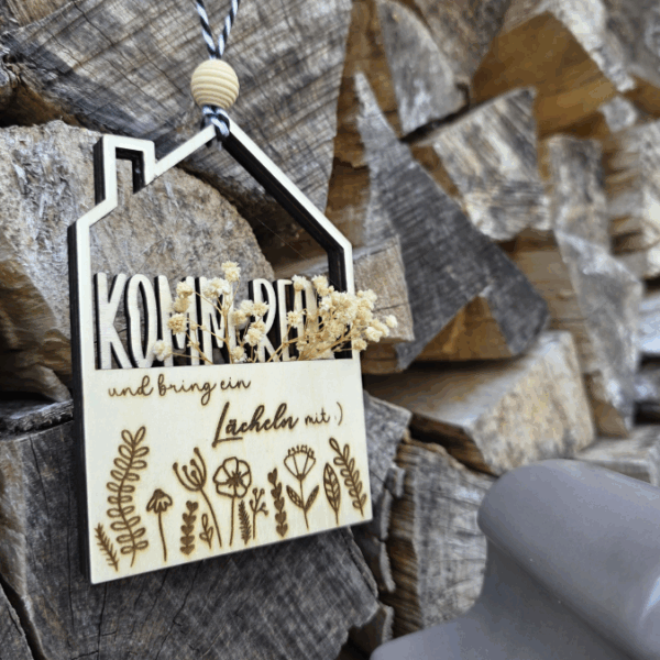 6 Designs Häuser zum füllen mit Blumen oder Geld Zuhause Heimat Home Freundschaft Deko Danke SVG Laserdatei Lasercut – Bild 13